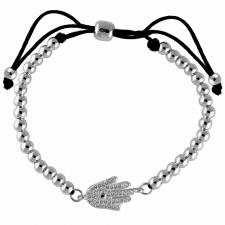 Fashion Adjustable Beads Bracelet W/ Hamsa